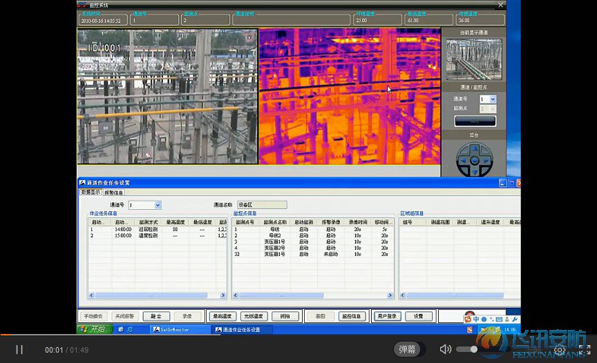 红外热像仪在变电站的监控视频效果